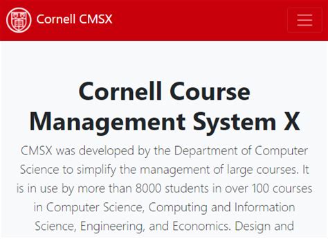 cmsx cornell|course management system cornell.